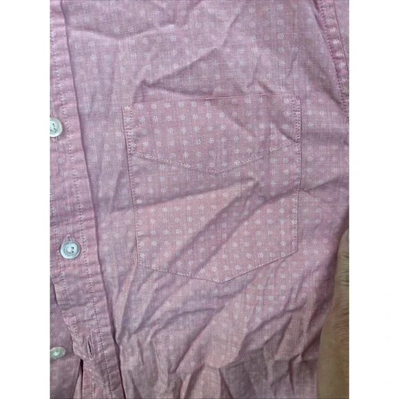 Banana Republic Slim Fit Pink Print Shirt Boys Size XS - Picture 3 of 5